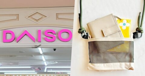 ポシェットいらないじゃん…！ダイソーの「サコッシュみたいに持ち歩けるエコバッグ」身軽に買い物できて嬉しすぎる！ – これ、買ってよかった！