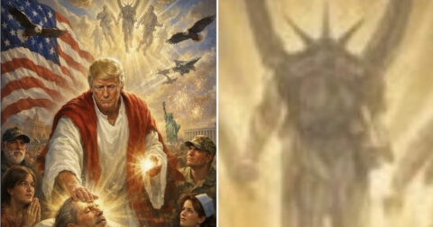 トランプが投稿した生成画像には重要な預言が秘められていた!? 「３本の角」をめぐる陰謀論が噴出