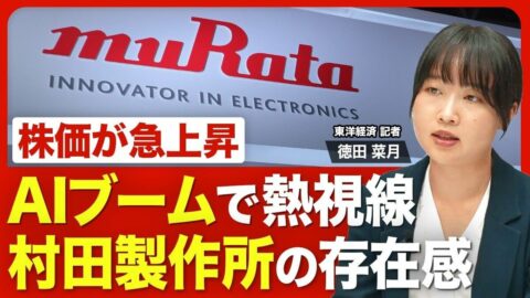 【村田製作所にAIの追い風】株価は半年で3倍、時価総額20兆円が目前／世界シェア首位「極小の電子部品」に引き合い／需要の“倍々ゲーム”は2〜3年続く？／増産投資にアクセル／競合の太陽誘電も株価が急伸 | ビジネス | 東洋経済オンライン