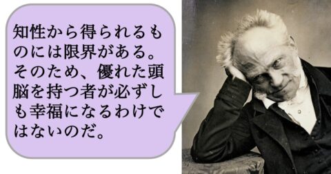 【哲学】知性から得られるものには限界がある。そのため、優れた頭脳を持つ者が必ずしも幸福になるわけではないのだ。 – 求めない練習　絶望の哲学者ショーペンハウアーの幸福論