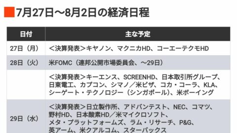 編集部厳選､注目の経済ニュース！【7月25日】 今週のトピックス＆来週のスケジュール | ビジネス | 東洋経済オンライン