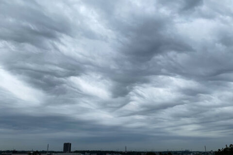 波打つような荒々しさを持つ「うねり雲」。曇天の日は迫力あるこの雲を探してみては